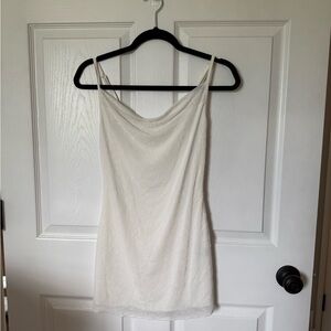 SHEIN White Floral Textured Dress